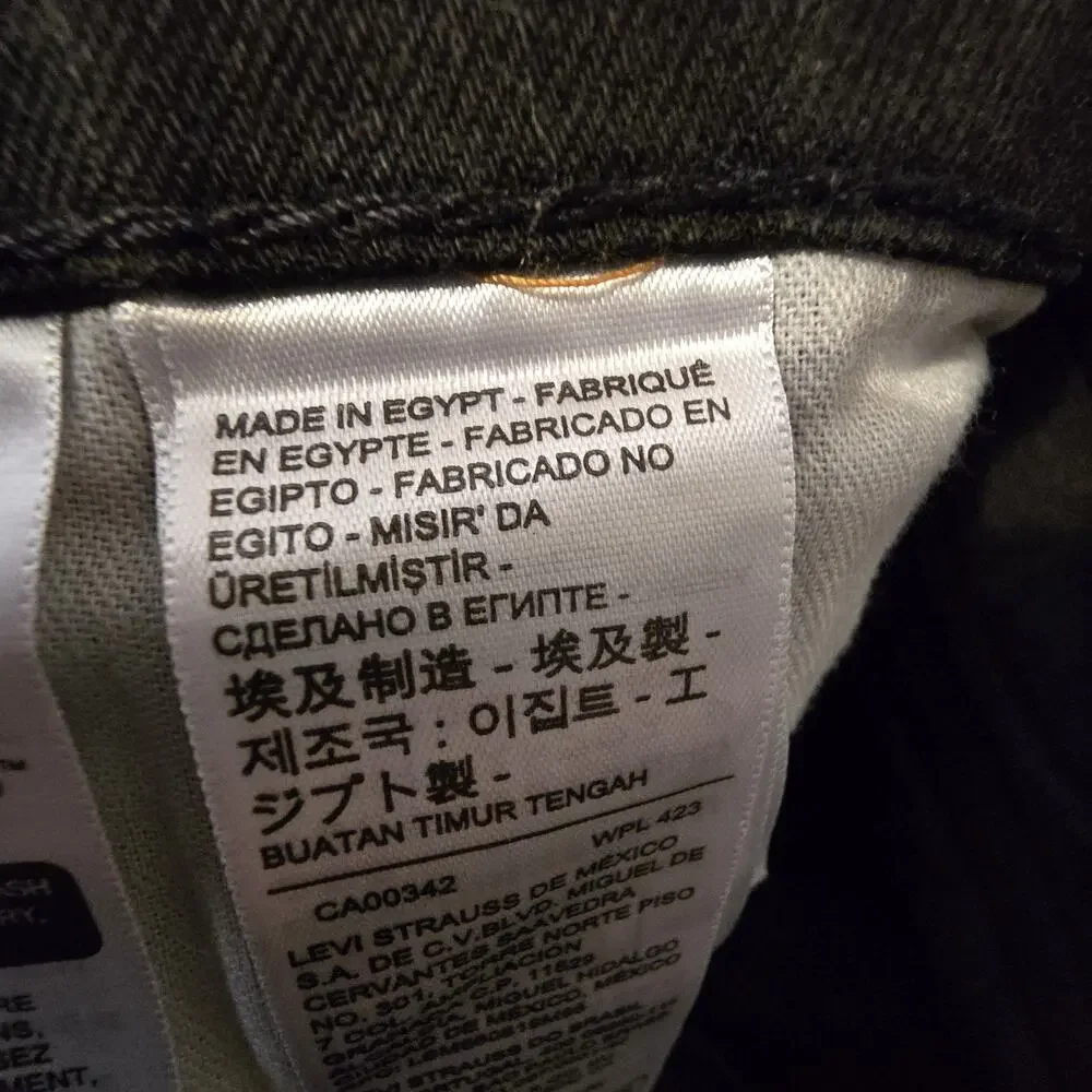 Levi's Black 541 Straight Leg Jeans Mens 32